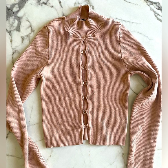 Kendall & Kylie Cutout Mock Neck Sweater - Picture 2 of 5